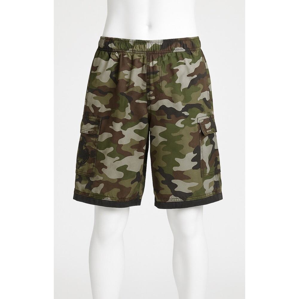 Vintage Beverly Hills Polo Club Men's Light Camo Cargo Army Shorts M Y2k Skater